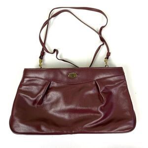 VTG Etienne Aigner Classic Dark Burgundy Leather Shoulder Bag Cross Body Purse